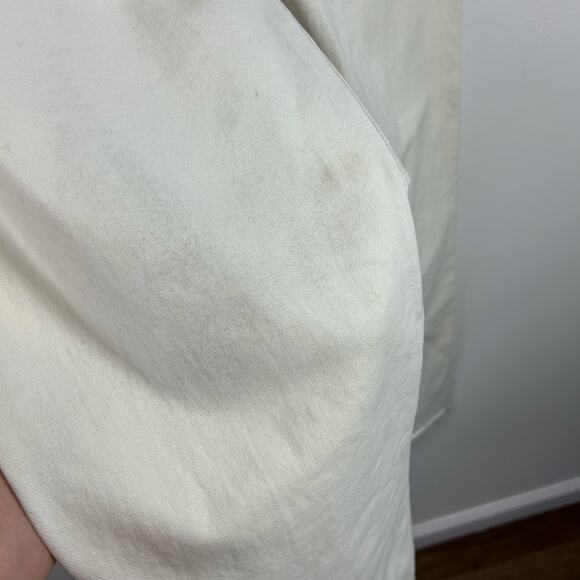 Risen Ivory Cream White Jeans High Rise Rae Hem Slit Straight Jeans Size 13 - Picture 5 of 9